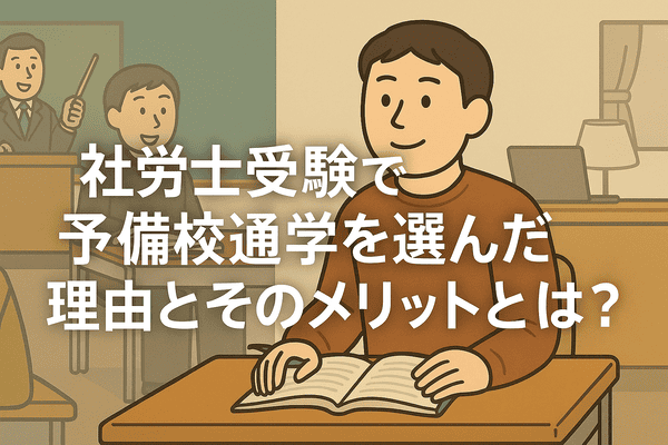 予備校で講義を受ける社労士受験生の姿